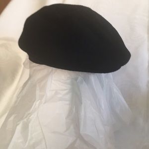 Men's Vintage 100% Wool Flat Cap - Black